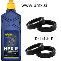 K-TECH SEMERINGI OLJNO PRAŠNI + 1L PUTOLINE 5W OLJE ZA AMORTIZACIJO