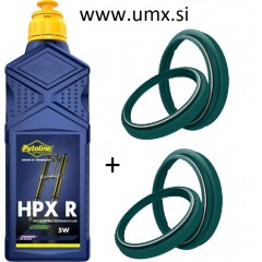 SKF SEMERINGI OLJNO PRAŠNI + 1L PUTOLINE 5W OLJE ZA AMORTIZACIJO