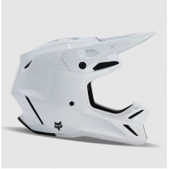FOX V3 RS CARBON SOLID MOTOKROS BELA ČELADA