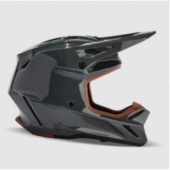 FOX V3 RS CARBON SOLID MOTOKROS ČELADA ČRNA RJAVA
